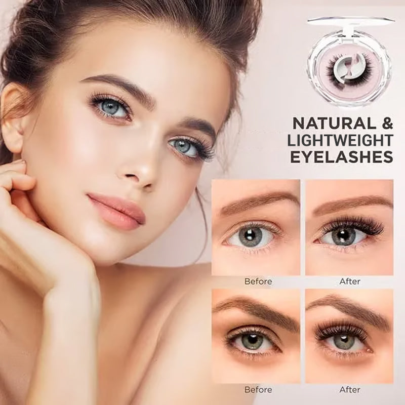 ✨Glue-Free Self-Adhesive Lashes – 3-Second, Natural & Reusable