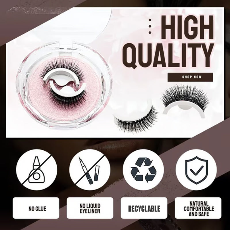 ✨Glue-Free Self-Adhesive Lashes – 3-Second, Natural & Reusable
