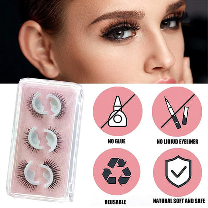 ✨Glue-Free Self-Adhesive Lashes – 3-Second, Natural & Reusable
