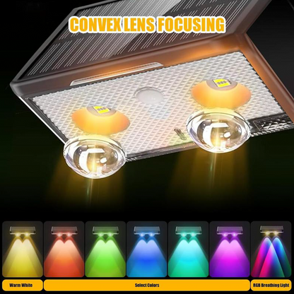 💡Solar Outdoor Wall Light – 3 Color & Rainbow🌈Waterproof