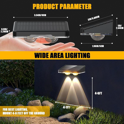 💡Solar Outdoor Wall Light – 3 Color & Rainbow🌈Waterproof