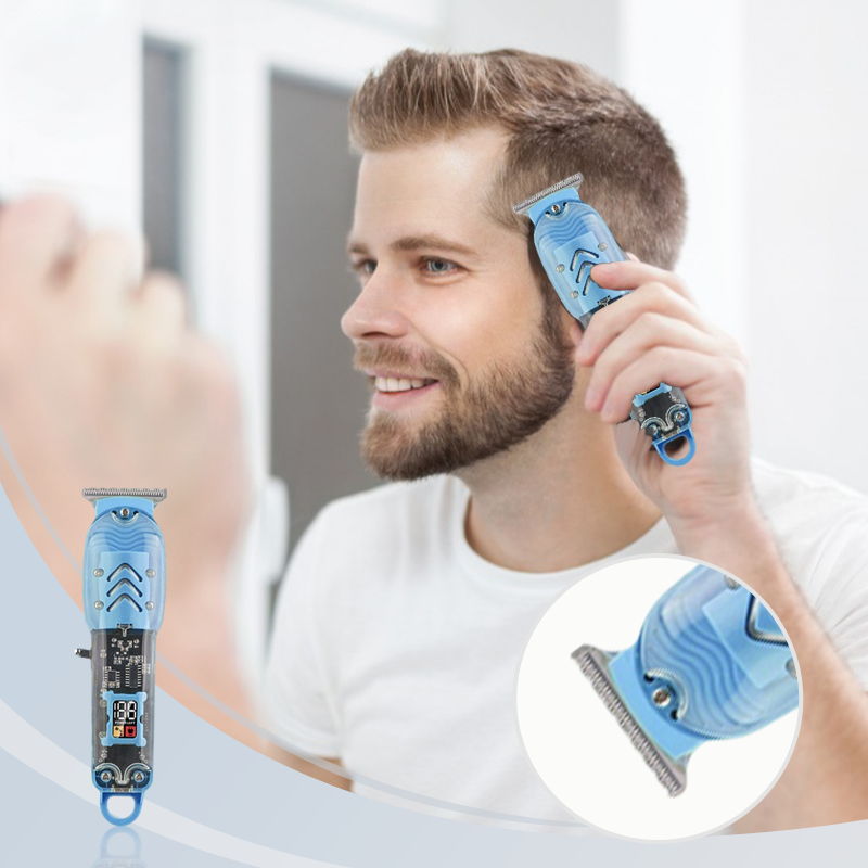 Professional Electric Hair Clippers Set, Lightweight & Cordless Haircutting Kit for Men with LED Screen, USB Fastcharging and 4 Guide Combs, Smooth