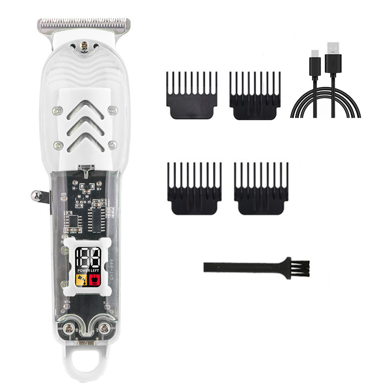 Professional Electric Hair Clippers Set, Lightweight & Cordless Haircutting Kit for Men with LED Screen, USB Fastcharging and 4 Guide Combs, Smooth