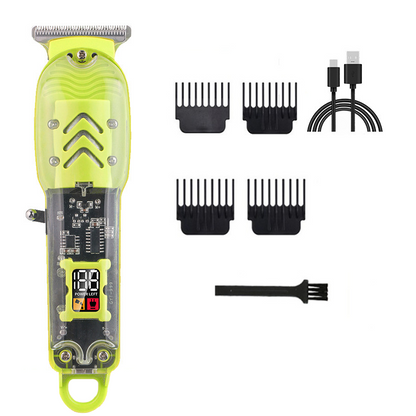 Professional Electric Hair Clippers Set, Lightweight & Cordless Haircutting Kit for Men with LED Screen, USB Fastcharging and 4 Guide Combs, Smooth