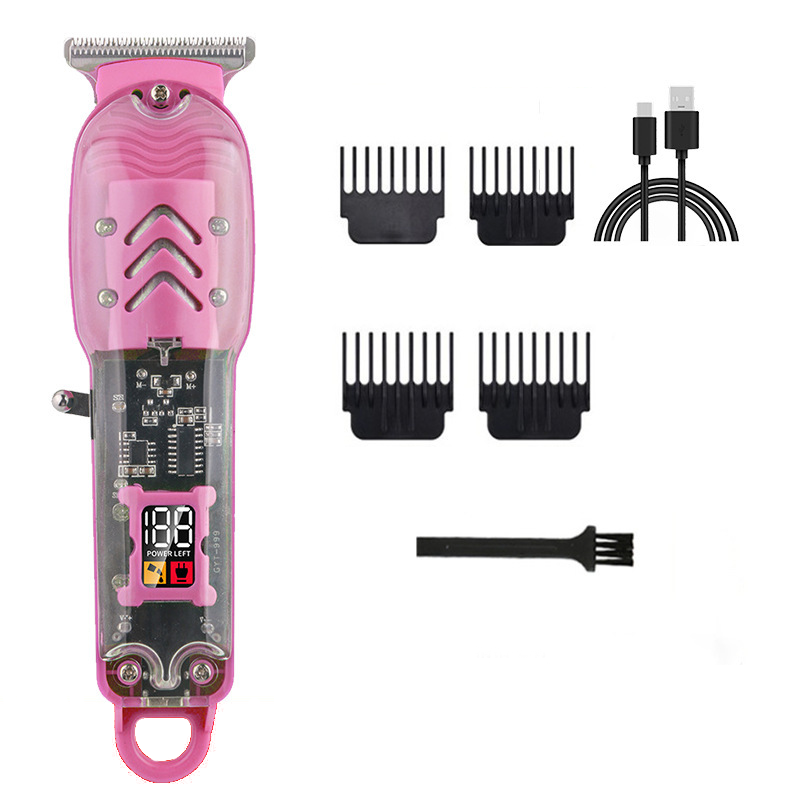 Professional Electric Hair Clippers Set, Lightweight & Cordless Haircutting Kit for Men with LED Screen, USB Fastcharging and 4 Guide Combs, Smooth