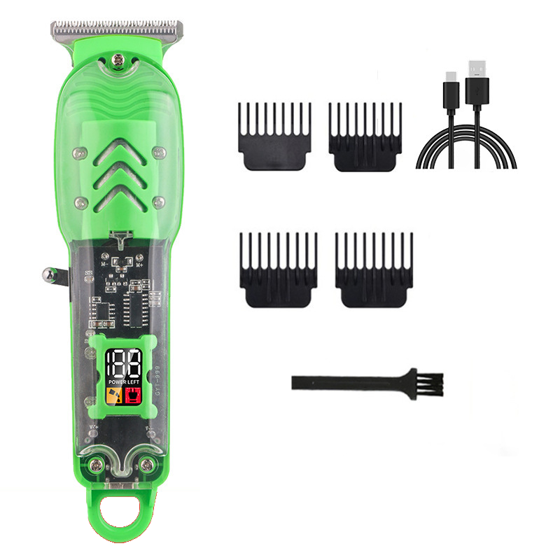 Professional Electric Hair Clippers Set, Lightweight & Cordless Haircutting Kit for Men with LED Screen, USB Fastcharging and 4 Guide Combs, Smooth