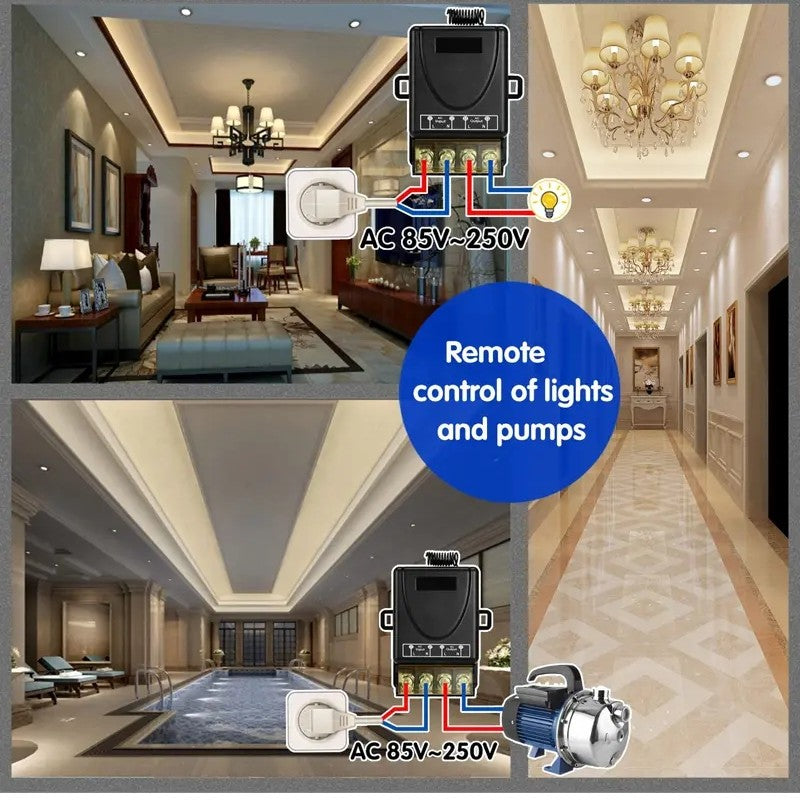 🔌 ⚡Wireless Remote Control Switch and Receiver Kit – Easy Installation, Wide Compatibility & Safe Operation 🏠