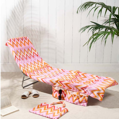 🏖️🛋️2-in-1 Beach Chaise Lounge Cover with Side Pockets