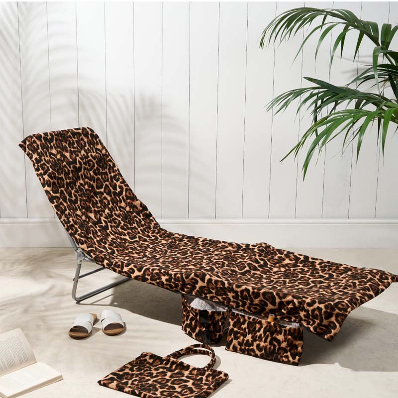 🏖️🛋️2-in-1 Beach Chaise Lounge Cover with Side Pockets