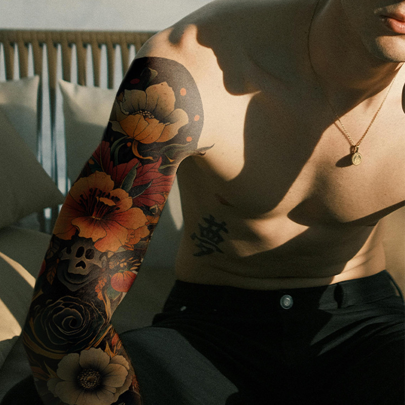 Large Full Sleeve Temporary Tattoos