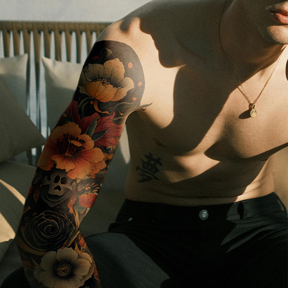 Large Full Sleeve Temporary Tattoos