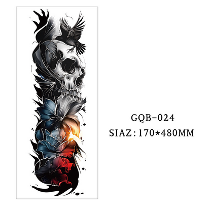 Large Full Sleeve Temporary Tattoos