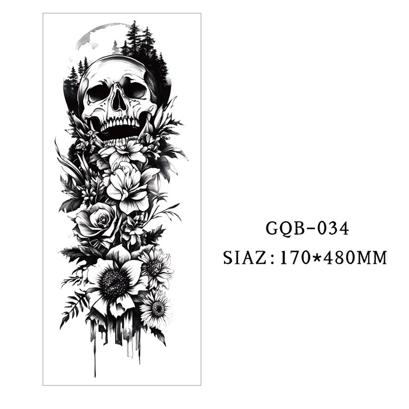 Large Full Sleeve Temporary Tattoos
