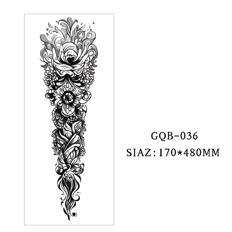 Large Full Sleeve Temporary Tattoos