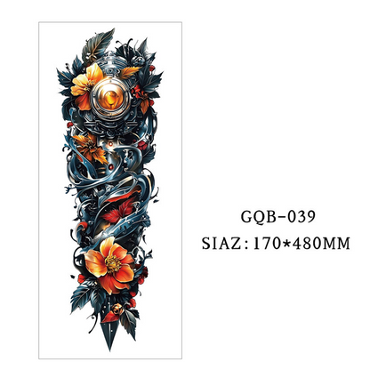 Large Full Sleeve Temporary Tattoos