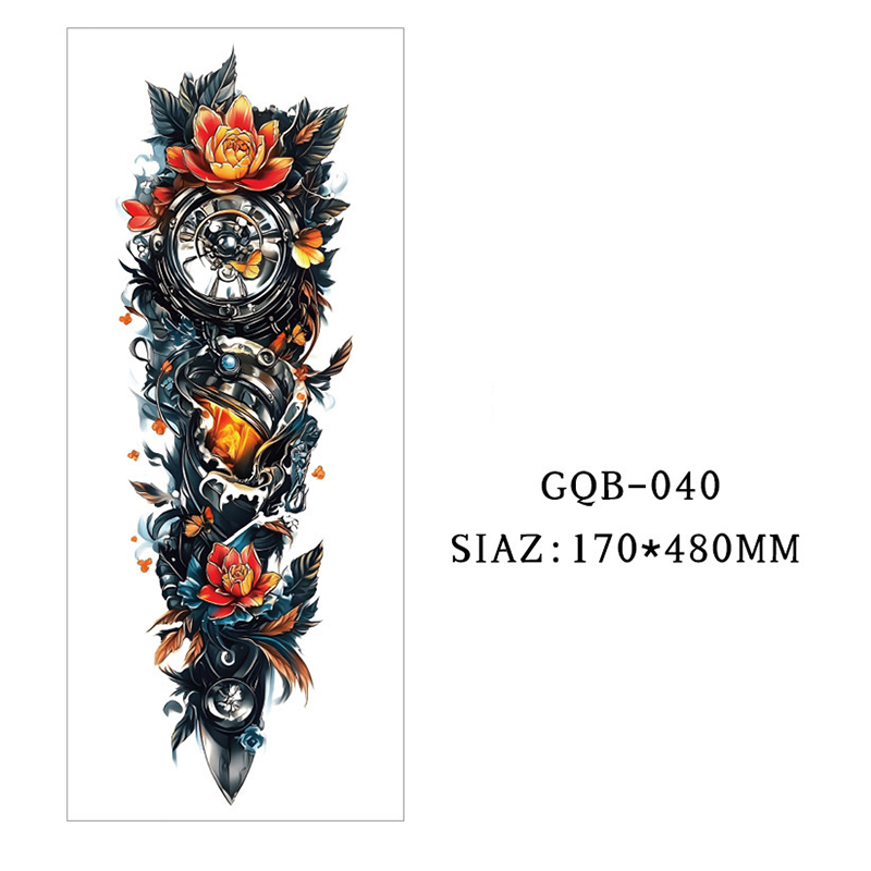 Large Full Sleeve Temporary Tattoos