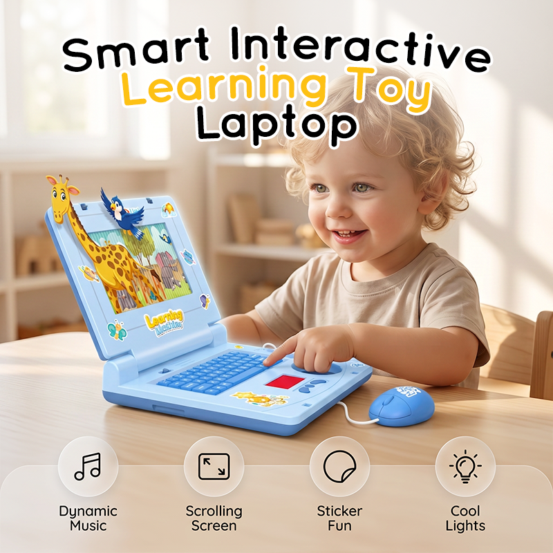 💻 🧸 Interactive Toy Laptop—featuring lights, sounds, and educational games—fostering creativity and motor skills through play 🎵