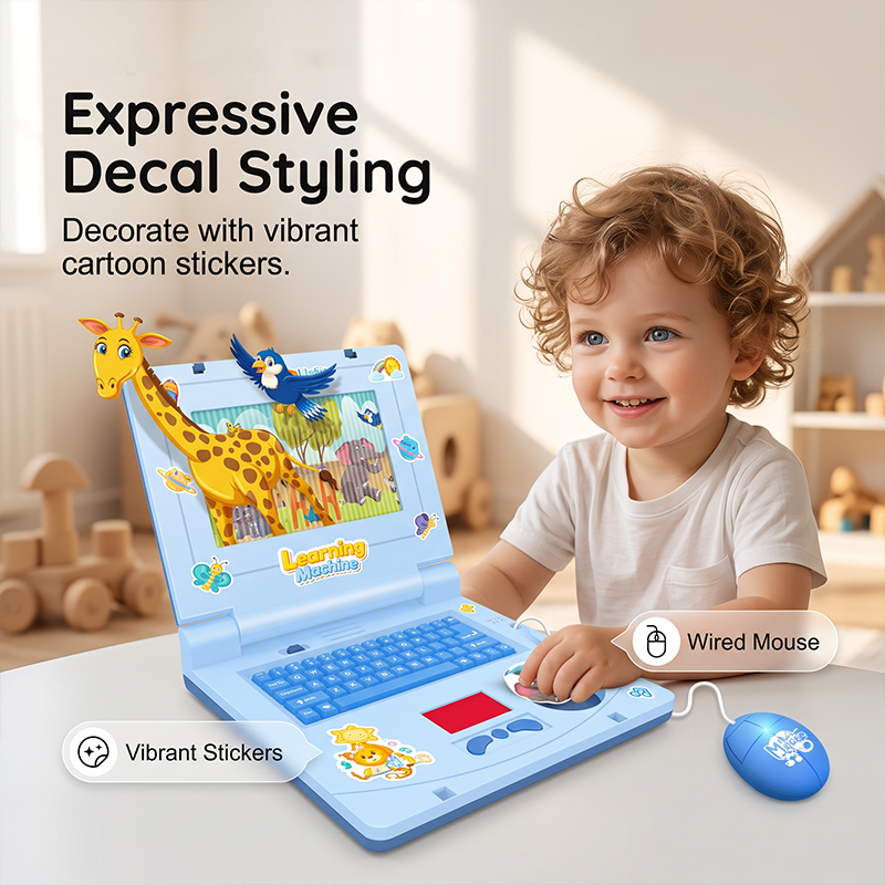 💻 🧸 Interactive Toy Laptop—featuring lights, sounds, and educational games—fostering creativity and motor skills through play 🎵