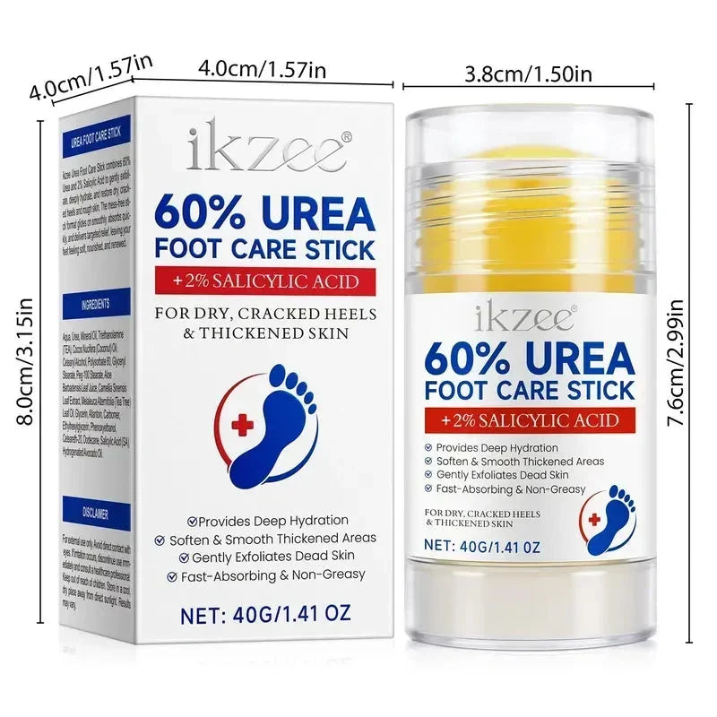 🎉Urea Foot Care Stick, Intensive Moisturizing Balm for Dry Cracked Heels & Dead Skin