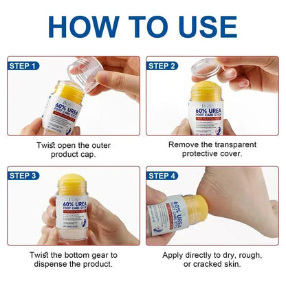 🎉Urea Foot Care Stick, Intensive Moisturizing Balm for Dry Cracked Heels & Dead Skin