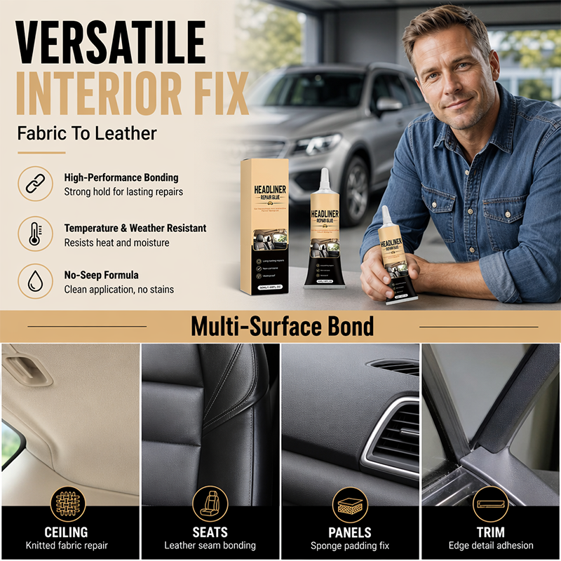 Waterproof Car Headliner Repair Glue, High Strength Adhesive for Sagging Car Ceiling & Interior