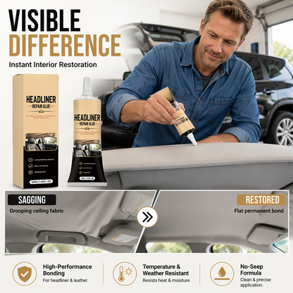 Waterproof Car Headliner Repair Glue, High Strength Adhesive for Sagging Car Ceiling & Interior
