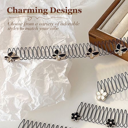 Elegant Flexible Invisible Flyaway Hairband – Spiral Grip, No Crease, No Tangle