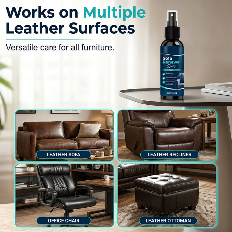 🧴🛡️Sofa Renewal Spray – Deep conditions & softens, prevents cracks. Creates invisible shield against spills & stains