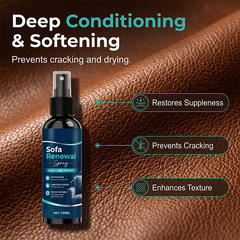 🧴🛡️Sofa Renewal Spray – Deep conditions & softens, prevents cracks. Creates invisible shield against spills & stains