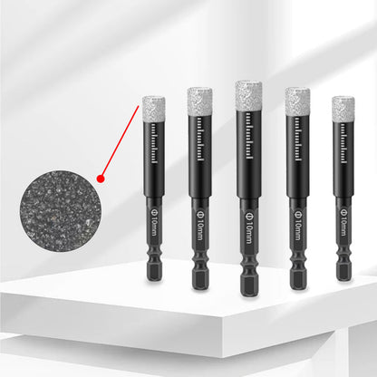 Diamond Drill Bits Set – 5-16mm Sizes, Hex Shank, Dry/Wet Use – Smooth Precision Holes