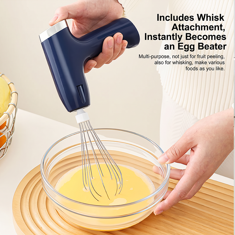 🔥 Electric Fruit Peeler & Mixer – 2-in-1, USB Rechargeable, One-Touch, 10s Peel 🍎