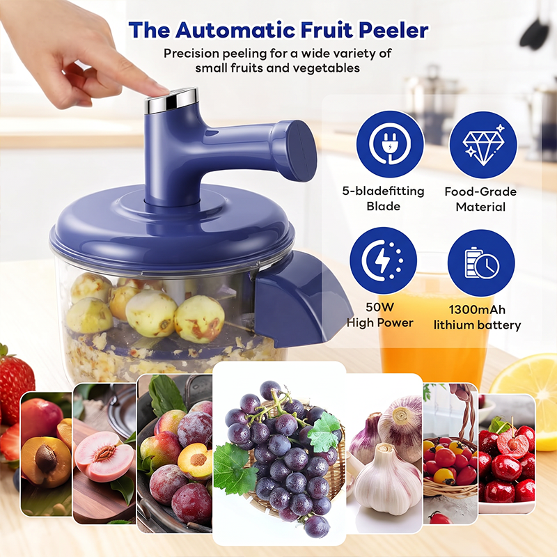 🔥 Electric Fruit Peeler & Mixer – 2-in-1, USB Rechargeable, One-Touch, 10s Peel 🍎