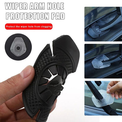Car Wiper Arm Hole Protector Pads – Silicone Covers to Block Dust, Leaves & Debris for Cleaner Wiper Performance