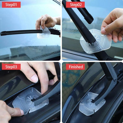 Car Wiper Arm Hole Protector Pads – Silicone Covers to Block Dust, Leaves & Debris for Cleaner Wiper Performance