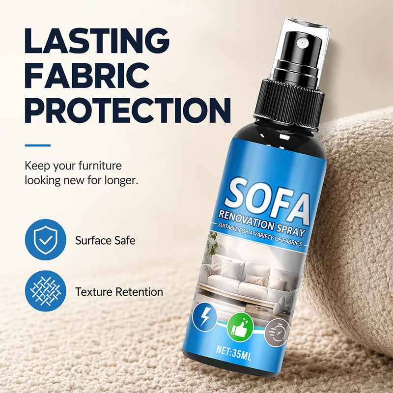 🛋️✨No‑Rinse Fabric Cleaner Spray – Just spray & wipe – no water, no rinsing. Perfect for sofas, carpets & upholstery – fresh in minutes! 🧼💨