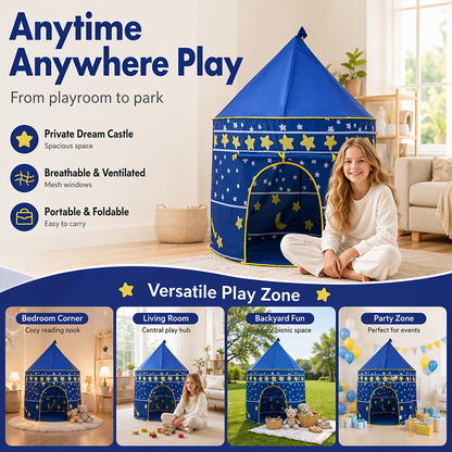 Portable Kids Play Tent Indoor Castle Yurt Playhouse