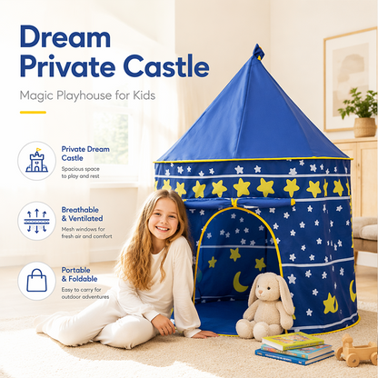 Portable Kids Play Tent Indoor Castle Yurt Playhouse
