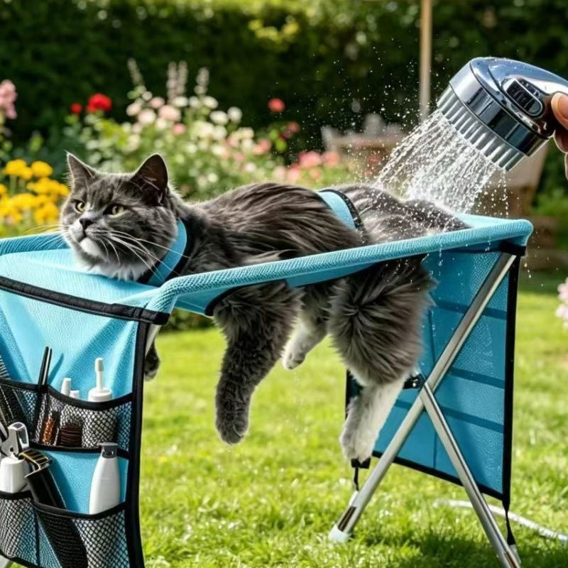 🐱🐶2-in-1 Foldable Pet Grooming Bed