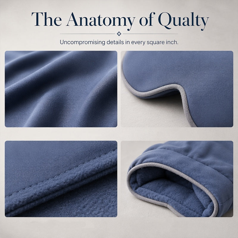 Weighted Sleep Cap with Eye Mask – micro-gravity deep sleep design, light-blocking & breathable. Restful nights anywhere