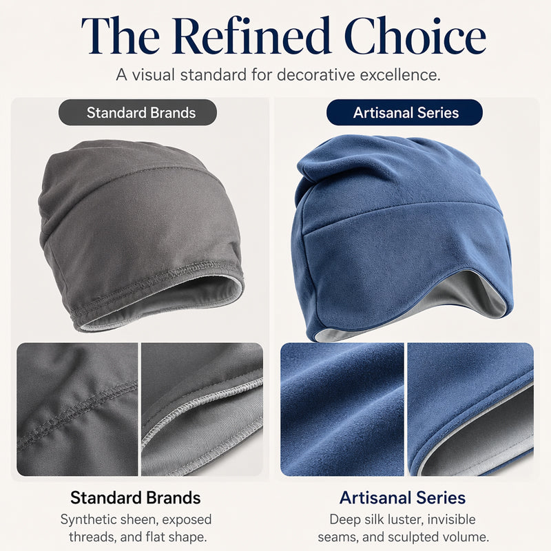 Weighted Sleep Cap with Eye Mask – micro-gravity deep sleep design, light-blocking & breathable. Restful nights anywhere