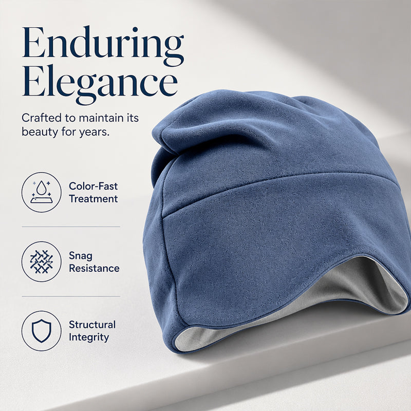 Weighted Sleep Cap with Eye Mask – micro-gravity deep sleep design, light-blocking & breathable. Restful nights anywhere
