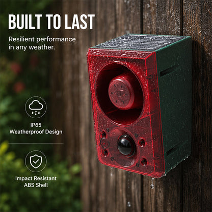 Solar Security Light with Motion Alarm – Waterproof, Loud Alert