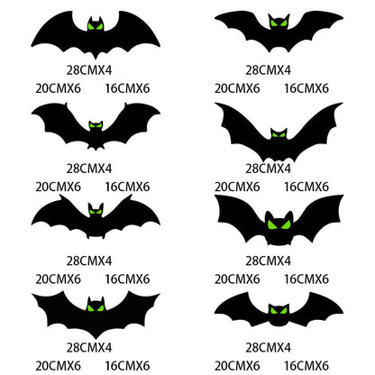 Halloween Bat Wall Stickers – No adhesive needed, peel & stick. Remove without residue – perfect for doors, windows & walls!