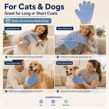 Double-Sided Pet Grooming Glove