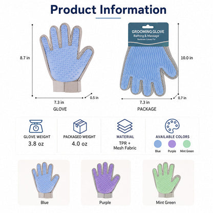 Double-Sided Pet Grooming Glove
