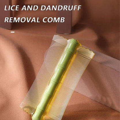 🎋 50% OFF 🌿 Bamboo Double-Sided Fine Tooth Comb – Removes Dandruff & Helps Remove Lice | Ergonomic Grip