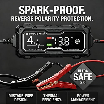 ⚡🔋 Smart Car Battery Charger – Test, Charge & Maintain with Ease