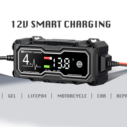 ⚡🔋 Smart Car Battery Charger – Test, Charge & Maintain with Ease
