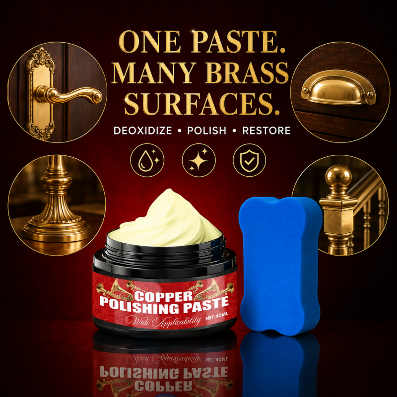 Copper Brass Polish Paste with Sponge