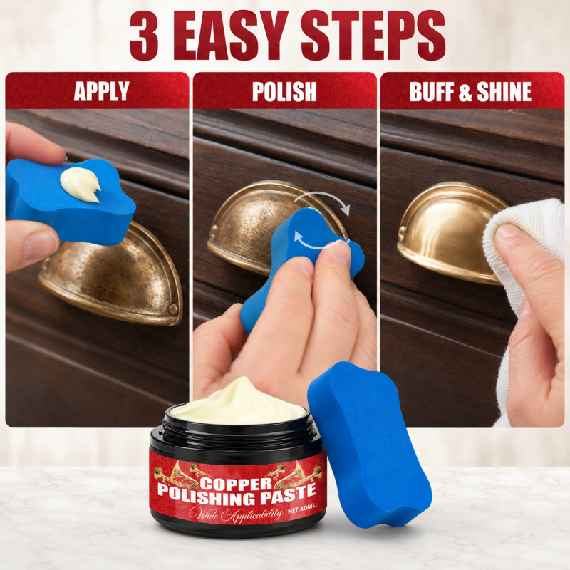 Copper Brass Polish Paste with Sponge
